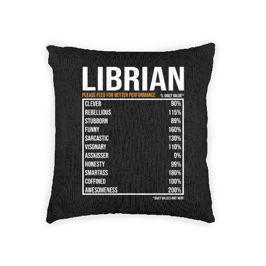Librarian Daily Value funny Librarian Woven Pillows