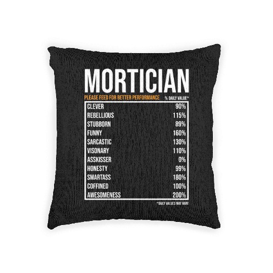 Mortician Daily Value funny Mortician Woven Pillows