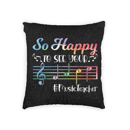 Music Teacher First Day of School Woven Pillows
