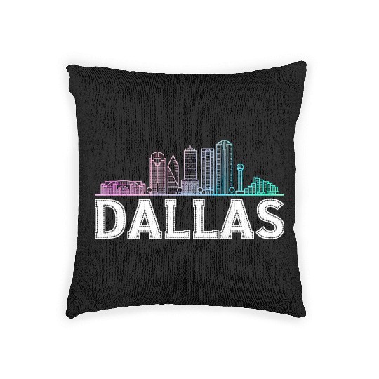 Dallas City Texas Dallas Woven Pillows