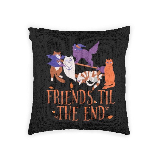 Friends Til The End, Clowder of Pussycats Woven Pillows