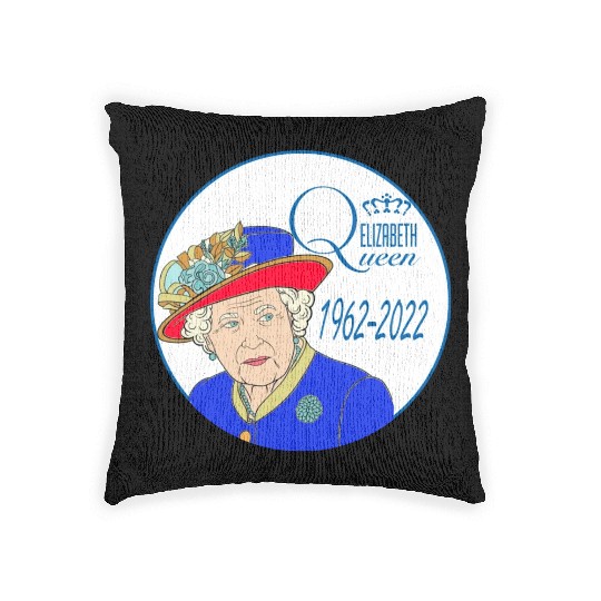 Queen Elizabeth II - rip Queen Elizabeth II - rest Woven Pillows