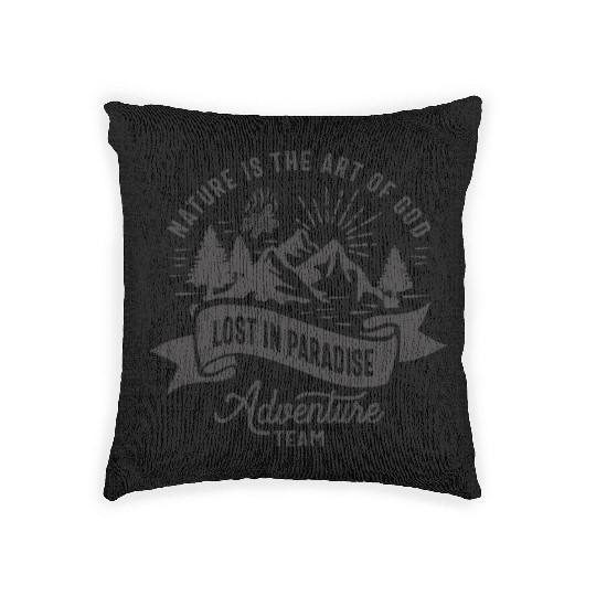 Nature is The Art Of God Lost in Paradise Adventur Woven Pillows