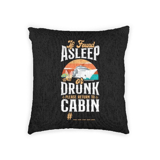 Cruise Ship Vacation Friends Woven Pillows