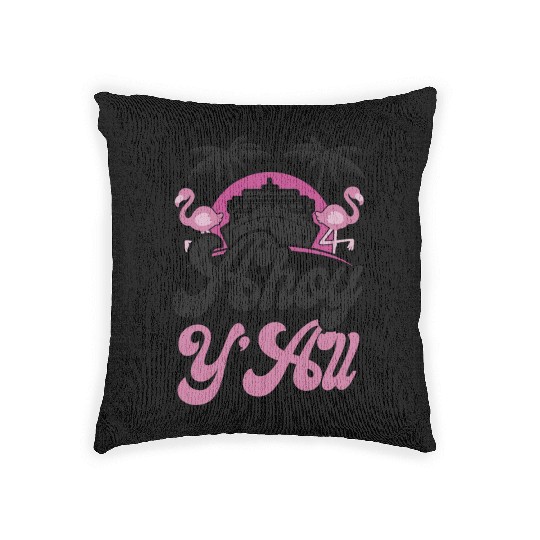Cruise Ship Vacation Girl Ahoy Woven Pillows