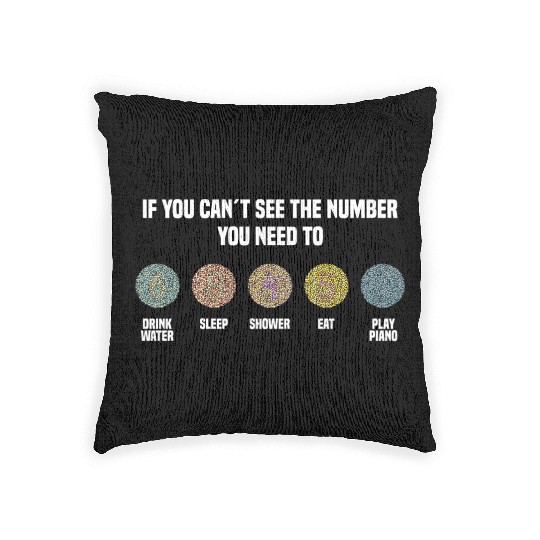 Ishihara Numbers - Play Piano Woven Pillows