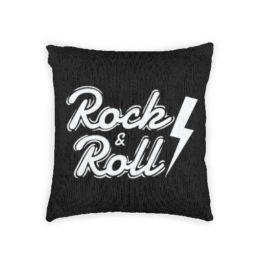 Rock & Roll Music Style Genre Guitar Rock Band Woven Pillows