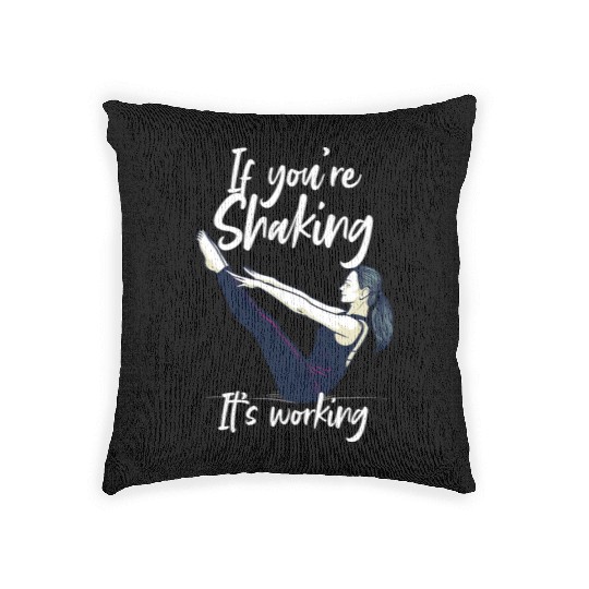 Funny Pilates For Women Men Gym Fitness Instructor Woven Pillows