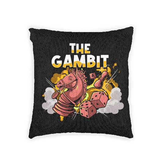 The Gambit Board Game Woven Pillows