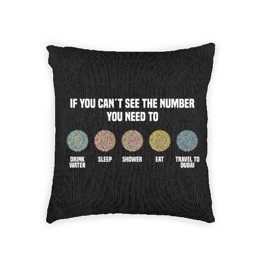 Ishihara Numbers - Travel To Dubai Woven Pillows