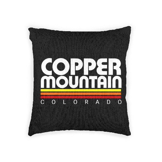 Retro Copper Mountain Colorado Woven Pillows