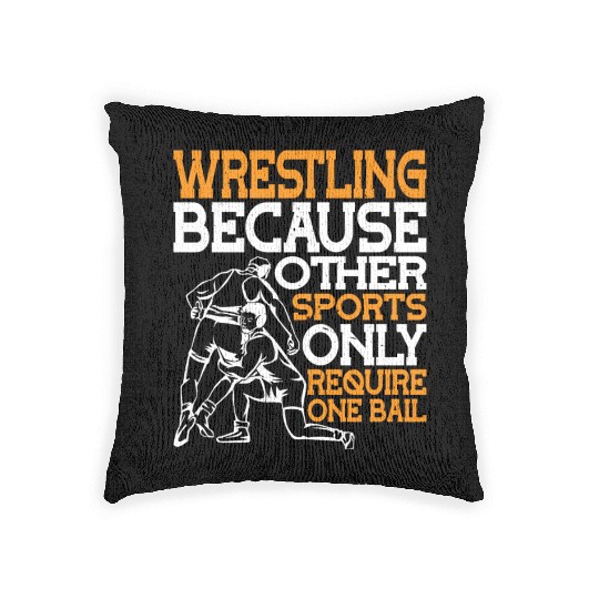 Wrestling Other Sports Only Require One Ball 2 Woven Pillows
