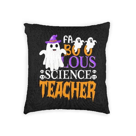 Faboolous Science Teacher Halloween Teacher Men wo Woven Pillows
