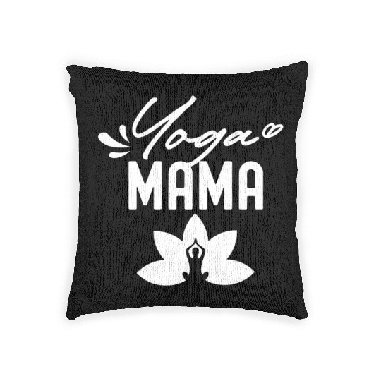 Yoga Mama Hobby Mom Mother Mommy Woven Pillows