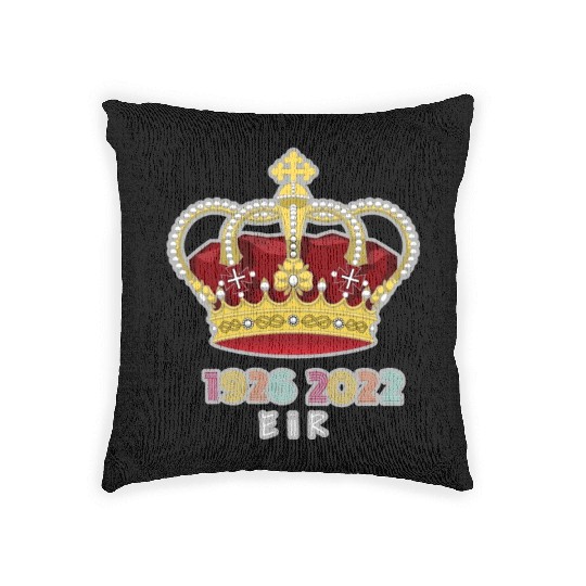 Queen Elizabeth II Royal Coat Emblem Monarch Crown Woven Pillows