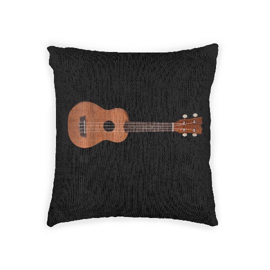 Funny Ukulele Pun Woven Pillows Little Guitar