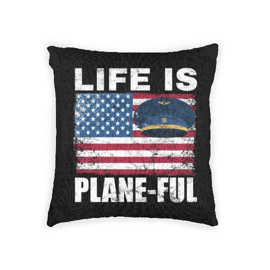 Airline Pilot Aviation Themed Pun For a Corporate Woven Pillows