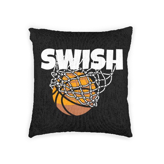 Basketball Swish Matching Photo Woven Pillows