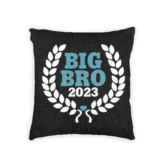 Big Bro 2023 - Big Brother Baby Birth Boy Gift Woven Pillows