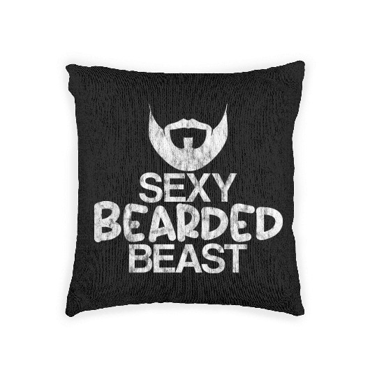 Sexy Bearded Beast 4 Woven Pillows