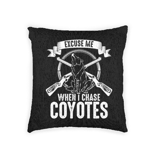 Coyote Trapping Coyote Hunting Yote Hunting Gift Woven Pillows