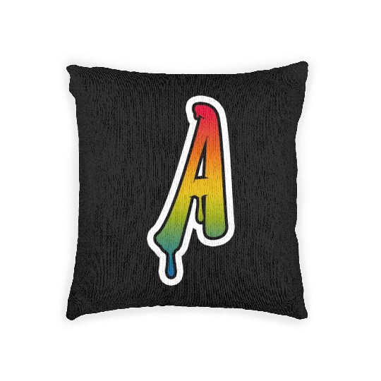 Letter A Graffiti Lettering Alphabet Monogram Init Woven Pillows