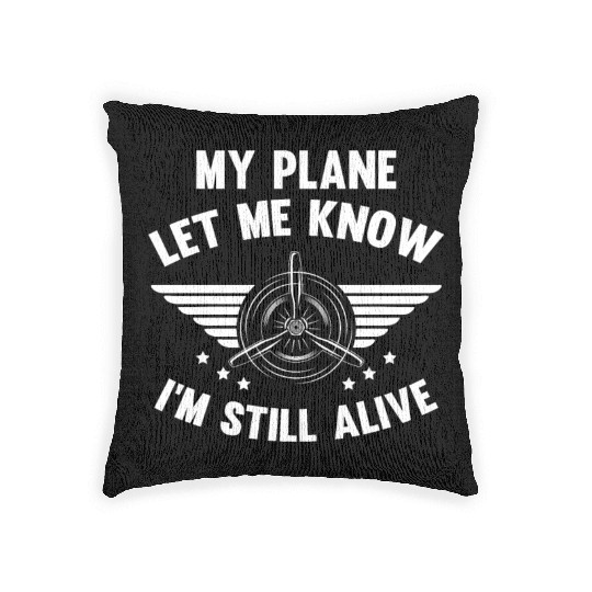 Airline Pilot Pun Aircraft Pilot Woven Pillows