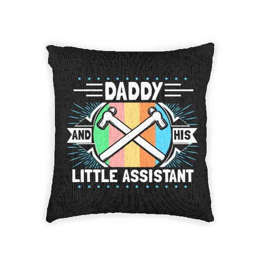 Father Son Newborn Family Gift Idea Woven Pillows