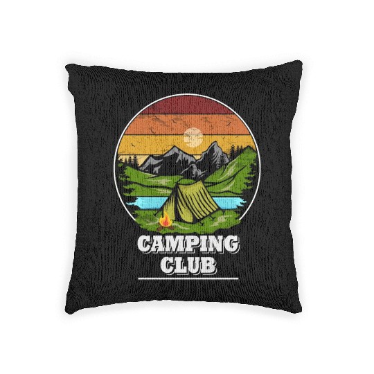 Camping Clun, Tent, Camping Wilderness Woven Pillows
