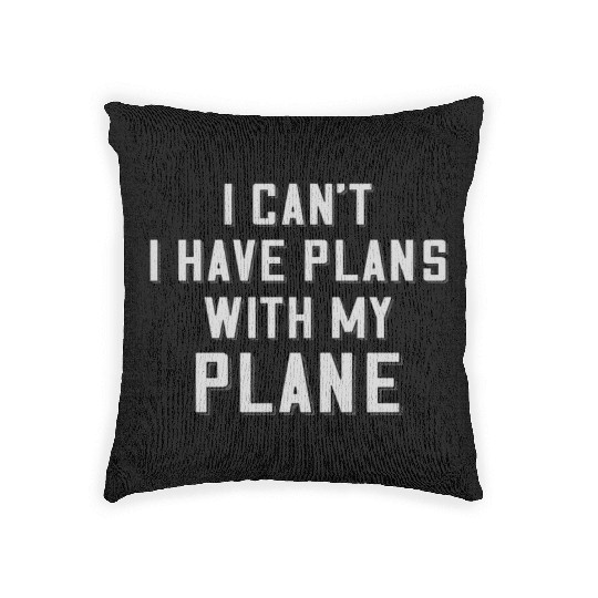 Airline Pilot Pun Aircraft Pilot Plans With Plane Woven Pillows