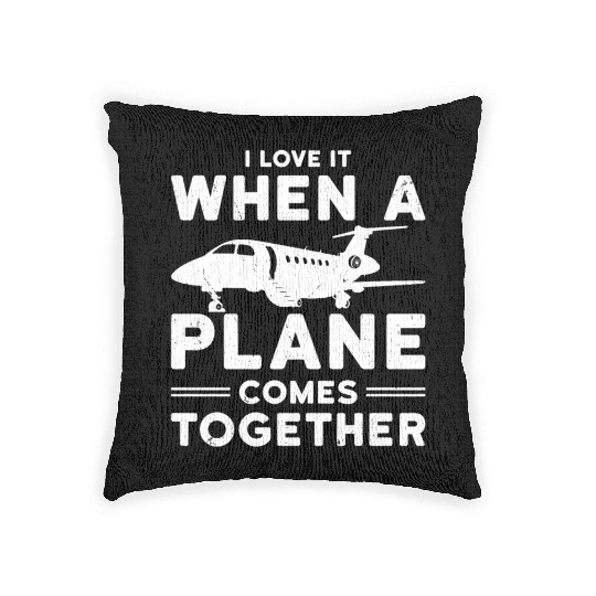 Airline Pilot Plane Comes Together Aircraft Pun Woven Pillows