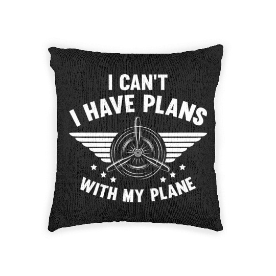 Airline Pilot Aircraft Pilot Plans With My Plane Woven Pillows