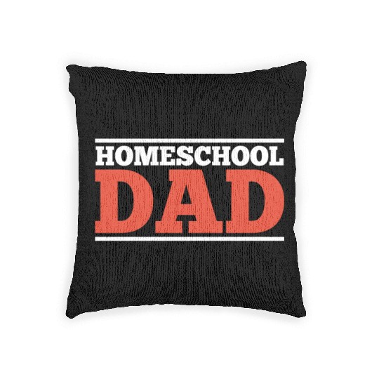 Homeschool Dad Daddy Father Homeschooling Woven Pillows