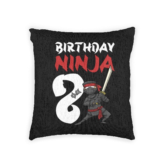 Birthday Party 8 Years Old Japanese Ninja Birthday Woven Pillows