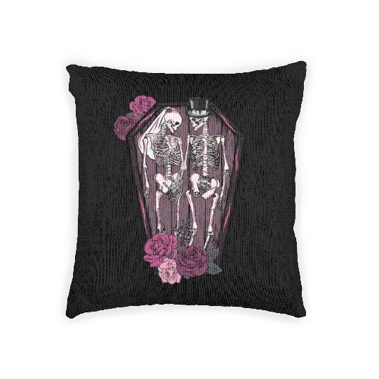 Till death do us part Woven Pillows