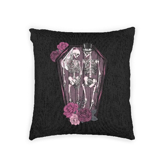 Till death do us part Woven Pillows