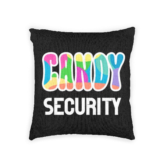 Funny Candy Security Halloween Gifts Woven Pillows