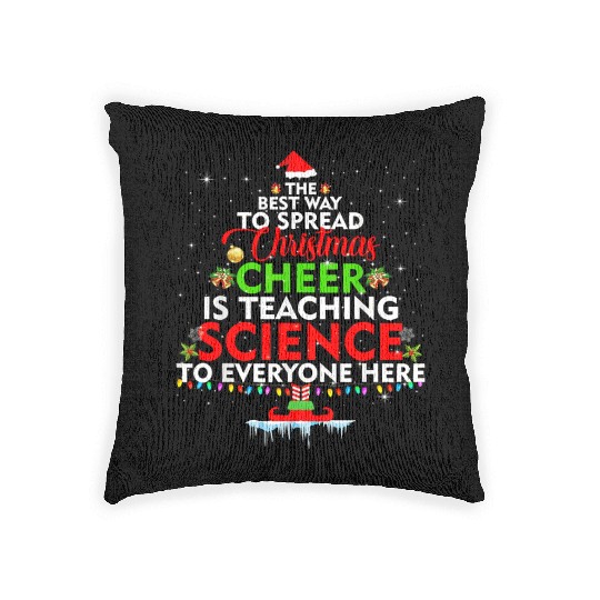 Science Christmas tree Woven Pillows