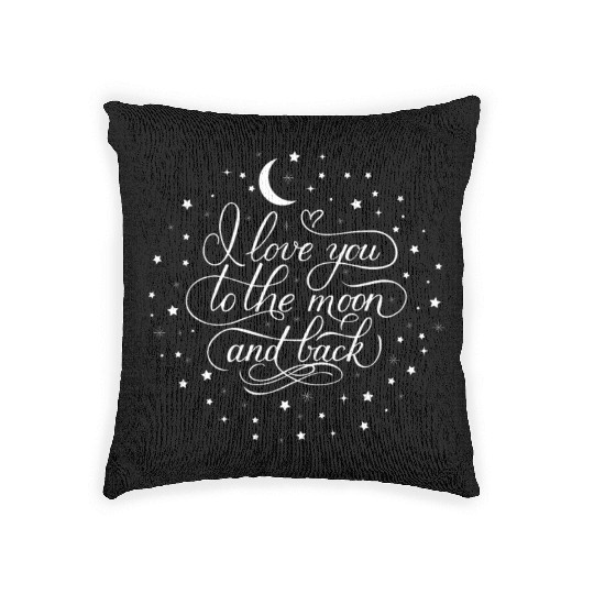 I Love You To The Moon And Back Woven Pillows