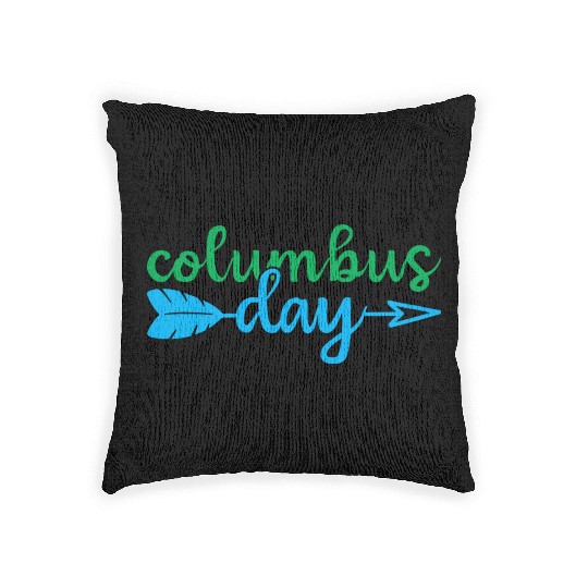 Happy Columbus Day classic Woven Pillows