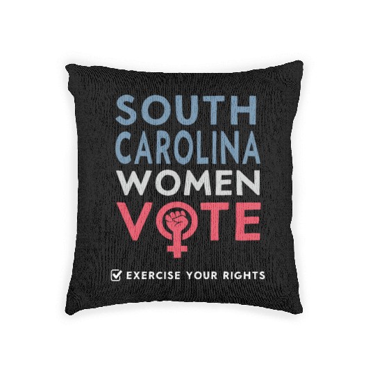 South Carolina Women Vote Voter 2022 Election Woven Pillows