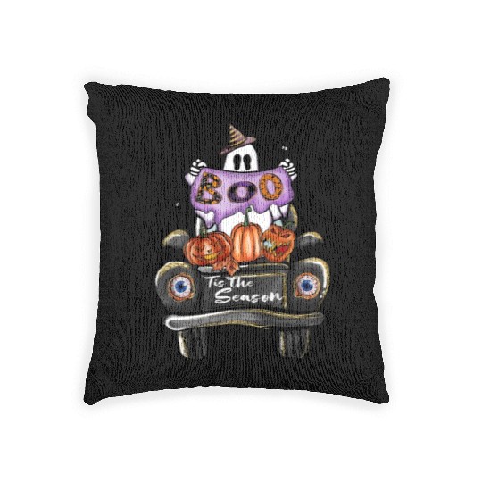 Boo Tis the season sublimation Halloween Woven Pillows
