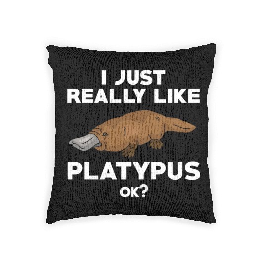 Funny Platypus Lover Woven Pillows