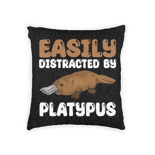 Platypus Lover Design Woven Pillows