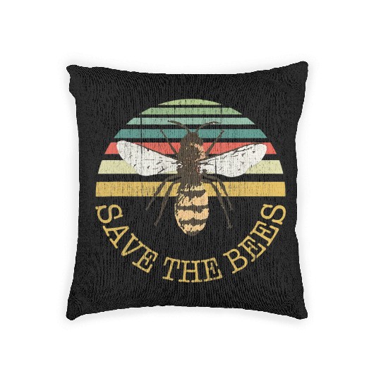 Bee BeeKeeper Save the Bees Apiary Design Woven Pillows