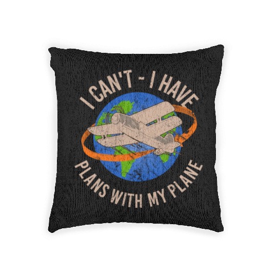 Airline Pilot Aviation Pun For a Corporate Pilot Woven Pillows