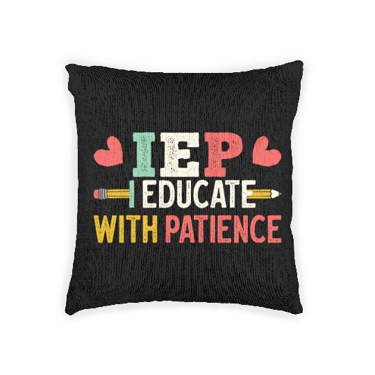Encourage Progress Special Education Teacher Life Woven Pillows
