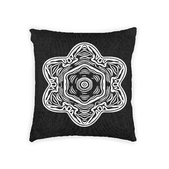 Geometric Mandala Flowers Pattern Shape Woven Pillows