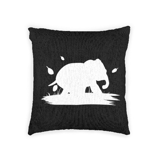 Nature animal elephant icon Woven Pillows