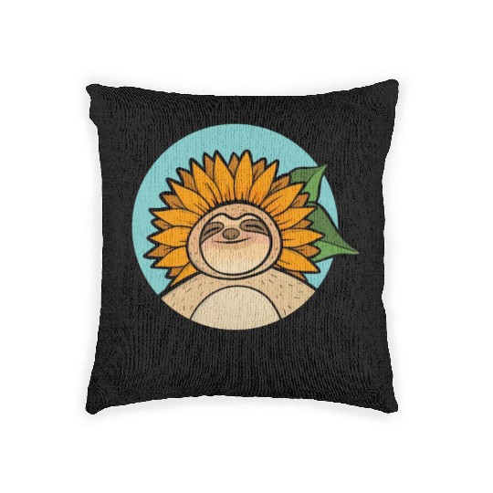 Sloth Flower Woven Pillows